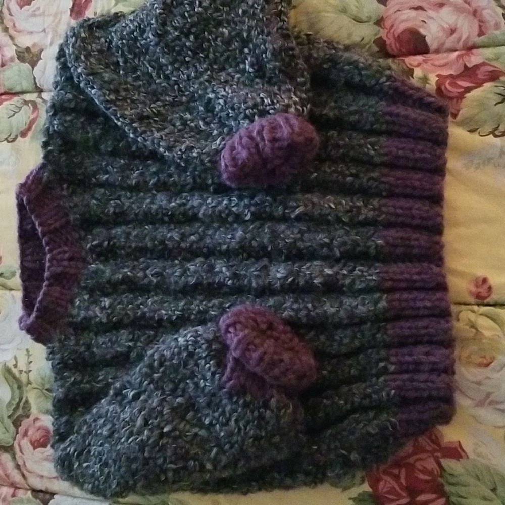 Hand knit children's sweater size 2/3